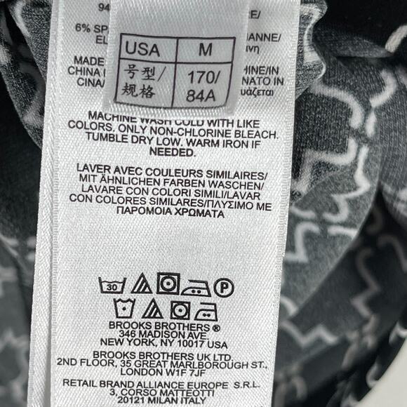 Brooks Brothers 346 Geometric Dress Womens Medium Sheath Allover Print Classic - Picture 8 of 12